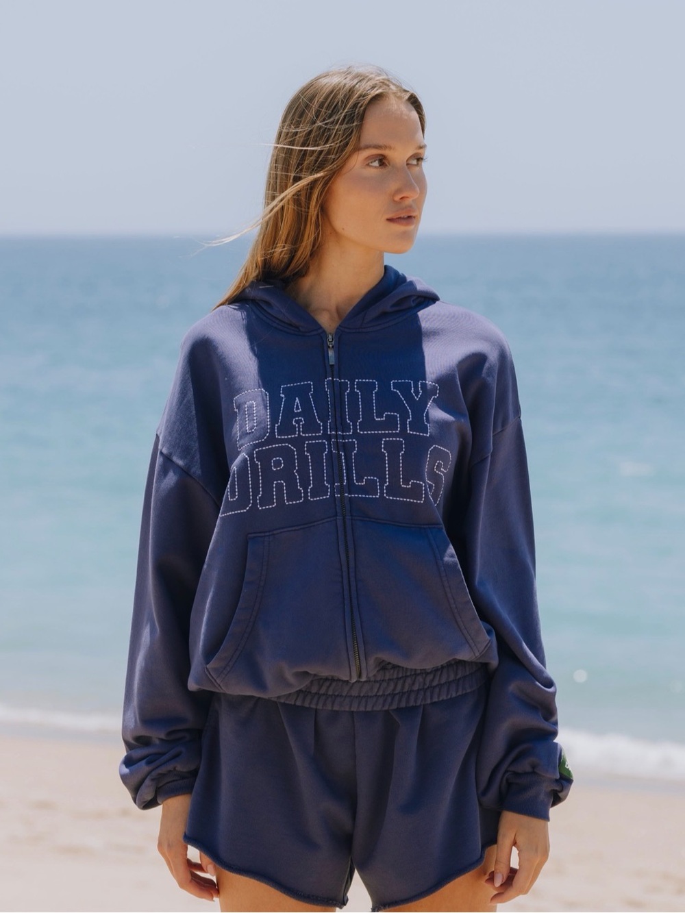 Daily Drills- Navy Daily Zip Hoodie